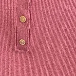 Maje Polo Knit Pink Top Rib-Knit -perfect for a preppy look or casual day  out